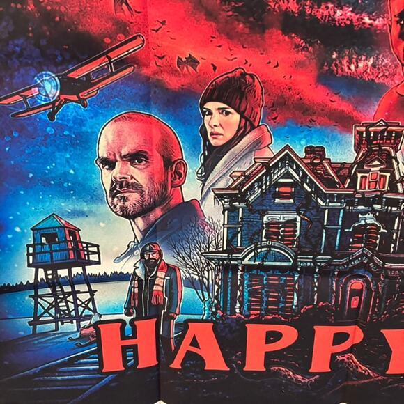 Stranger Things Happy Birthday Banner and Funko Pop Birthday Bunting - Picture 2 of 11